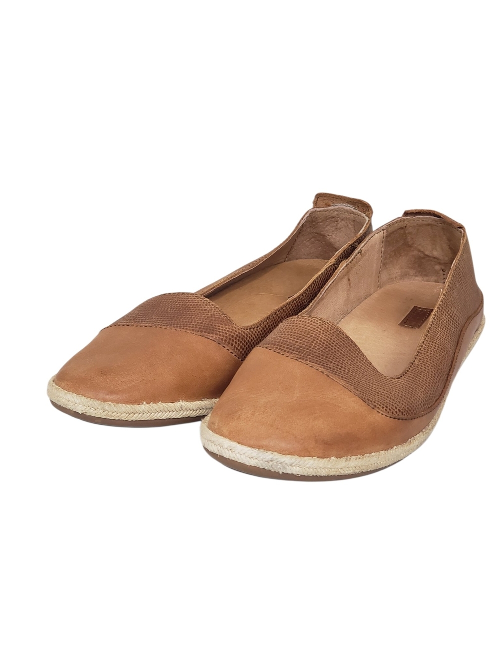 OluKai Lino Brown Leather Slip-On Women's Loafer Flats  Size 9